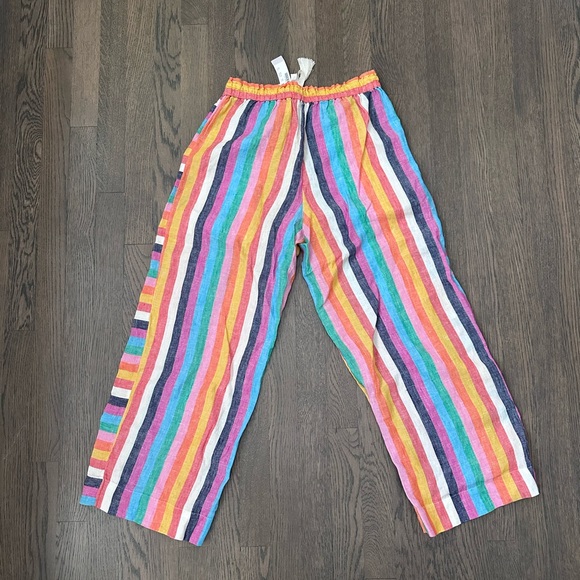 NWT J. Crew Rainbow Stripe Drawstring Pants in XS - Picture 2 of 3